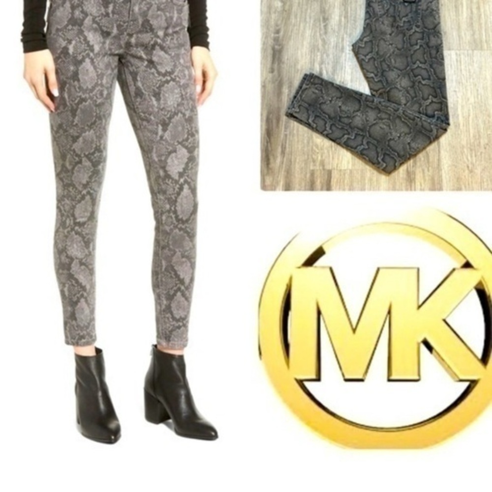 Michael Kors Gray Snake Print Jeans